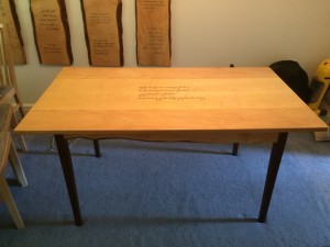 My table back